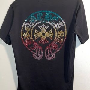 Unisex Multi Color ChromeHeart Tee w/Rhinestones
